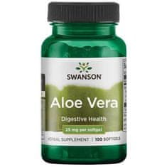 Swanson Aloe vera, 25 mg, 100 softgelových kapslí