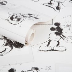Graham & Brown Dětská papírová tapeta 102712, Mickey And Minnie Sketch, Kids@Home 6, 0,52 x 10 m