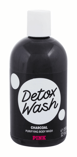 Pink 355ml detox wash charcoal body wash, sprchový gel