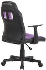 BHM Germany Dětská kancelářská židle Fun, syntetická kůže, černá / fialová