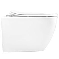 BPS-koupelny Závěsná WC mísa se SoftClose sedátkem REA MARTIN SLIM RIMLESS, bílá