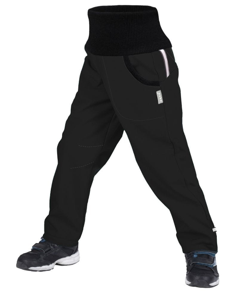 Unuo dětské softshellové kalhoty s fleecem - Street 98/104 černá