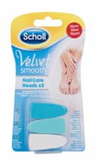 Scholl 3ks velvet smooth nail care heads, pedikúra