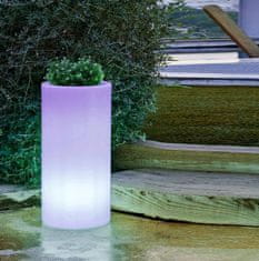 KINGHOME NEW GARDEN PALMA SOLAR květináč bílý - LED, dálkové ovládání