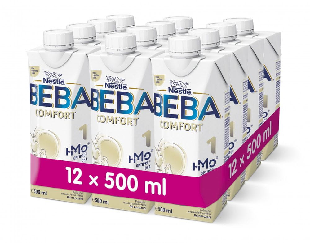 Levně BEBA COMFORT 1 HM-O tekuté počáteční mléko, 12x500 ml