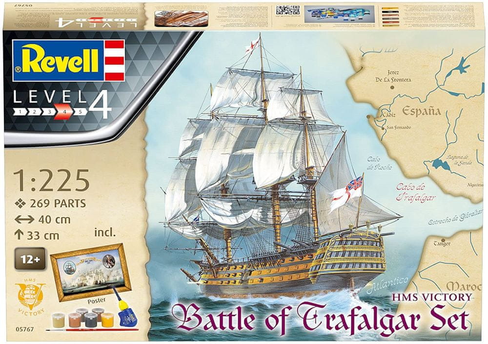Revell Gift-Set loď 05767 - Battle of Trafalgar (1:225) - zánovní