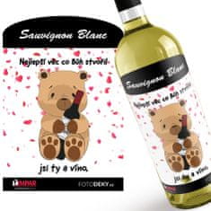IMPAR SUBLIMACE Víno Medvídek s vínem - Bílé víno