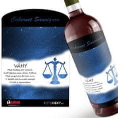 IMPAR SUBLIMACE Víno Váhy (23.9. - 22.10.) - Modré provedení - Červené víno