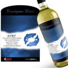 IMPAR SUBLIMACE Víno Ryby (21.2. - 20.3.) - Modré provedení - Bílé víno