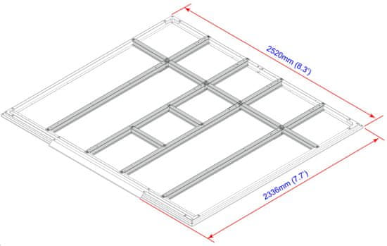Duramax Podlahové profily pro domky 6,3 m2