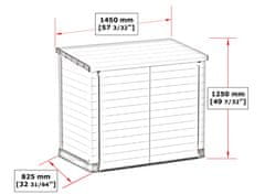 Duramax Plastový úložný box StoreAway 145 x 125 x 82,5 cm, 1200 l - hnědý