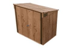 Úložný box na popelnice 154,2 x 96 cm x 130,5 cm - imitace dřeva 