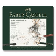 Faber-Castell Graf. tužky Faber Castell Pitt Monochrome sada plech. 21ks