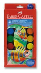 Faber-Castell Vodové barvy Faber Castell velké 30 mm 21barev