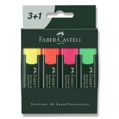 Faber-Castell Zvýrazňovače Faber Castell 1548 sada 3+1 ks