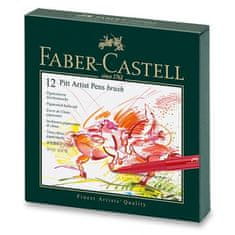 Faber-Castell Popisovač Faber Castell Pitt Artist Pen Brush Stud. Box 12ks