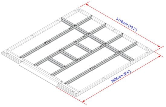 Duramax Podlahové profily pro domky 9,7 m2