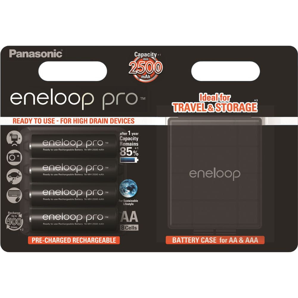 Panasonic Eneloop Pro CASE AA 4 ks 2500 mAh (3HCDE/4BE)