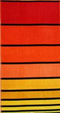 SETINO Oboustranná osuška pruhy červená 90 x 170 cm