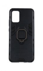 TopQ Kryt Samsung A02s odolný černý s prstenem 60325