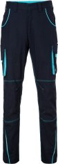 James & Nicholson Pánské montérkové kalhoty zkrácené bavlna s elastanem, Velikost 26 (v. 170 cm), Barva Ocelově šedá