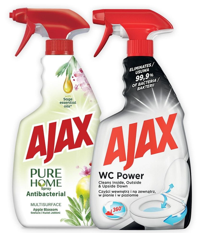 AJAX Sprej Pure 500ml + WC Power 500ml