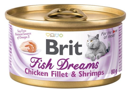 Brit Fish Dreams Chicken fillet & Shrimps 24x80g