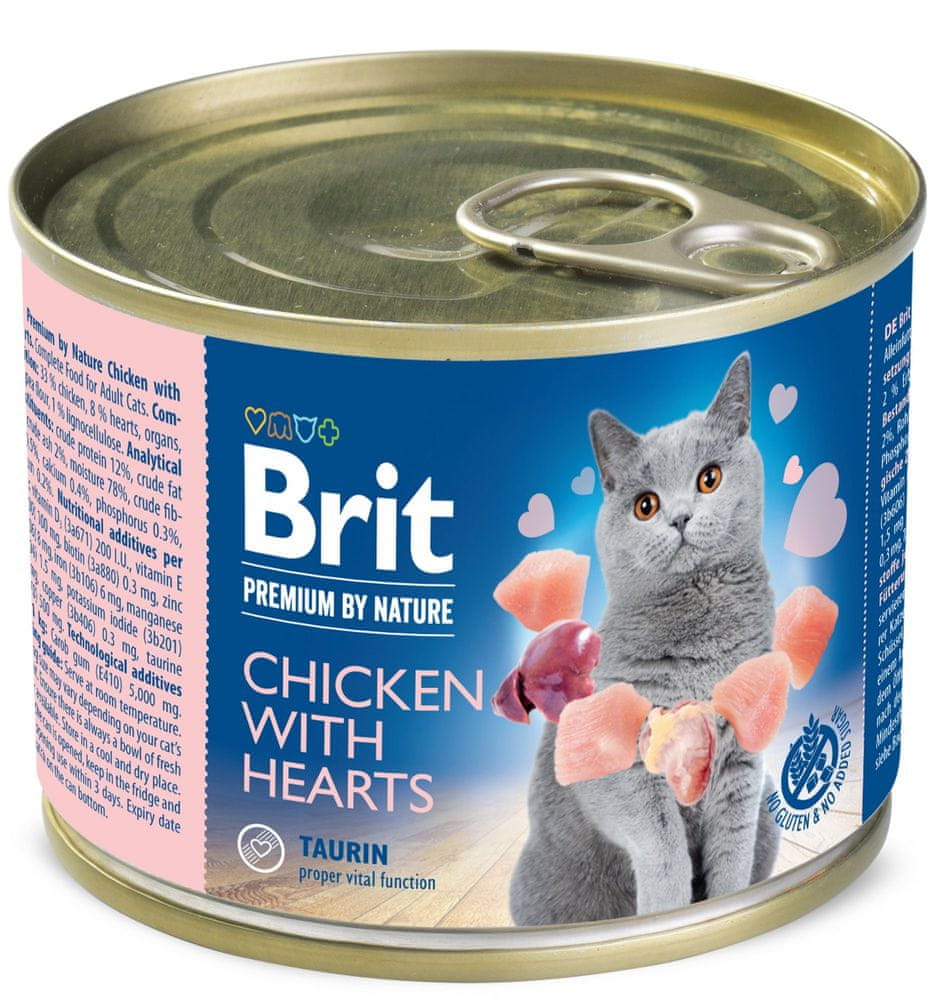 Brit Premium by Nature Chicken with Hearts 6x200 g