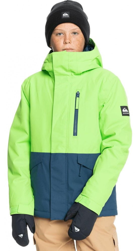 Quiksilver chlapecká lyžařská/snowboardová bunda Mission solid youth jk EQBTJ03118-BSN0 10 zelená