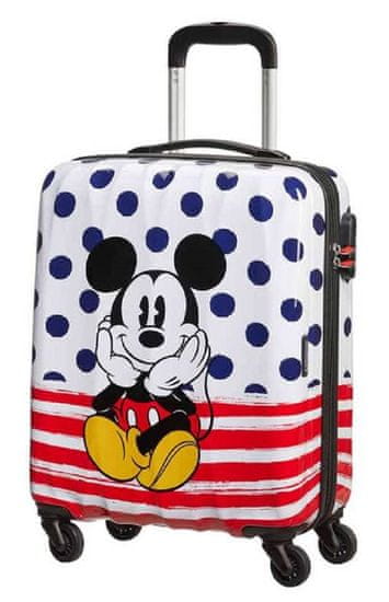 American Tourister Příruční kufr Disney Legends - Mickey Blue Dots