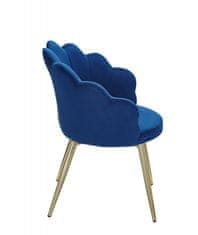 Bruxxi Jídelní židle Tulpe, samet, modrá