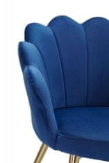 Bruxxi Jídelní židle Tulpe, samet, modrá
