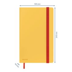 Leitz Zápisník Cosy A5 s tvrdými hebkými deskami, linkovaný teplá žlutá