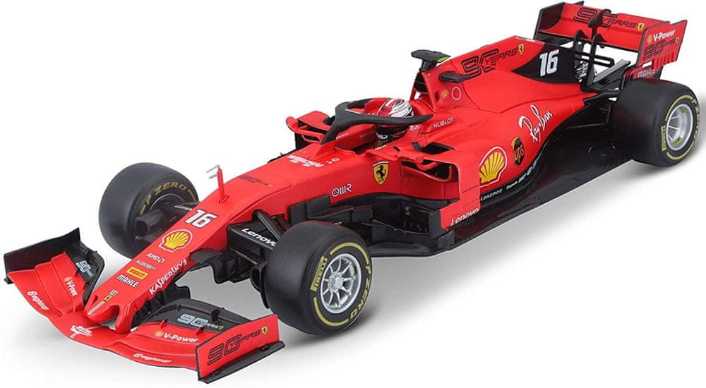 Levně BBurago 1:18 Ferrari Racing F1 2019 SF90 LeClercl