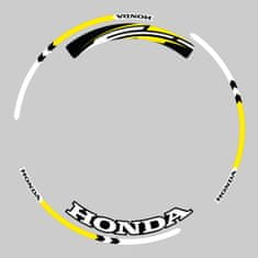 SEFIS sada barevných proužků EASY na kola Honda žlutá