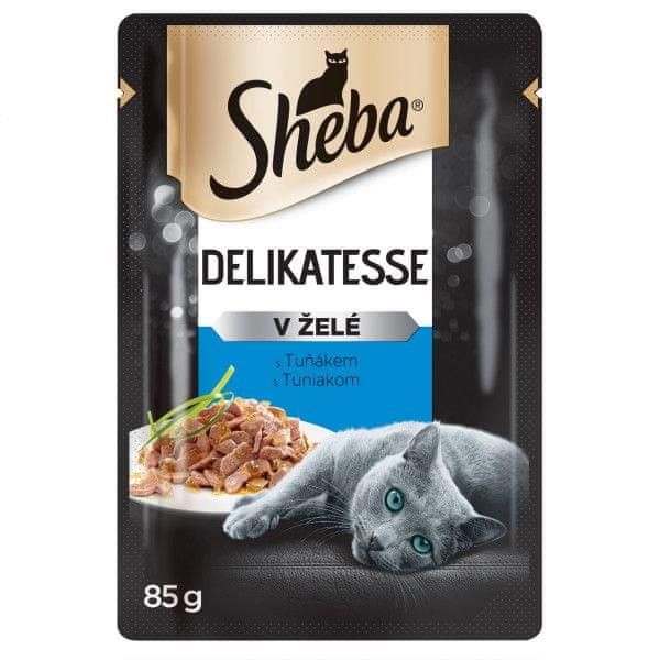 Levně Sheba kapsičky pro dospělé kočky s tuňákem v želé 24x85 g