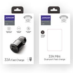 Joyroom C-A06 autonabíječka 2x USB 3.1A, černá
