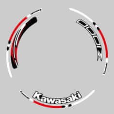 SEFIS sada barevných proužků EASY na kola Kawasaki Z1000 červená