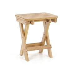 KONDELA Rozkládací židle bez opěradla Denice - bambus
