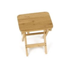 KONDELA Rozkládací židle bez opěradla Denice - bambus
