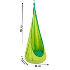 KONDELA Závěsné houpací křeslo Siesta Typ 1 - zelená