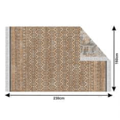 KONDELA Oboustranný koberec Madala 160x230 cm - vzor / hnědá