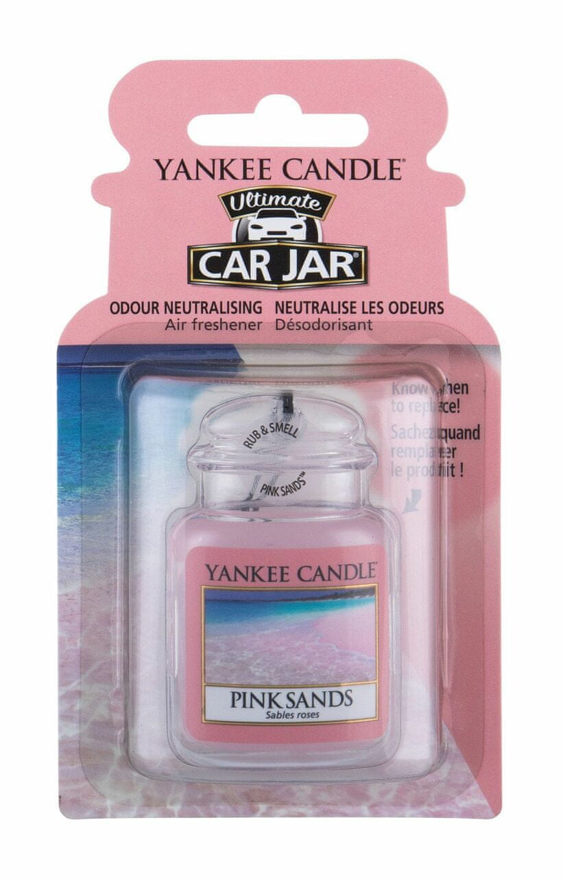 Yankee Candle Pink Sands car air freshener hanging