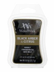 Woodwick 22.7g black amber & citrus, vonný vosk