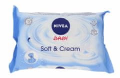 Nivea 63ks baby soft & cream, čisticí ubrousky