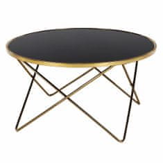 KONDELA Konferenční stolek Rosalo - zlatá/černá