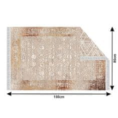 KONDELA Oboustranný koberec Nesrin 80x150 cm - béžová / vzor