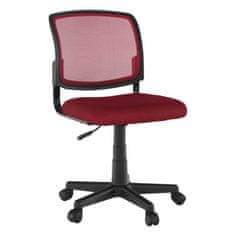 KONDELA Dětská židle na kolečkách Ramiza - tmavě červená/černá