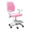 Dětská židle s podnožkou a šlemi Anais - růžová/bílá