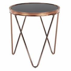 KONDELA Příruční stolek Valero - chrom růžová/černá